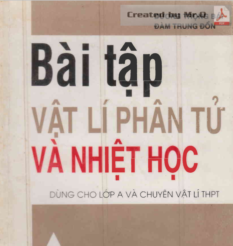 Bài tập Vật lý phân tử và nhiệt học - Lớp 10 - Miễn phí